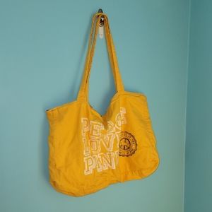 PINK Victoria's Secret Yellow Cotton Tote Yellow